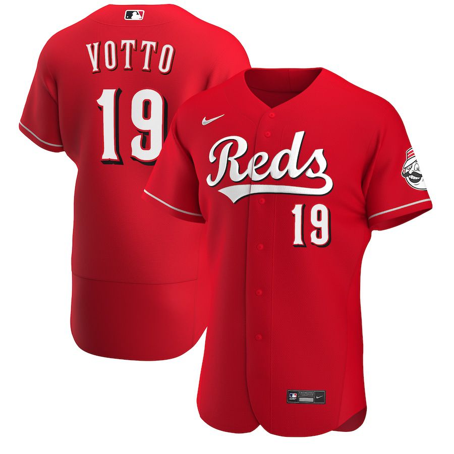 Mens Cincinnati Reds #19 Joey Votto Nike Scarlet Alternate Authentic Player MLB Jerseys->baltimore orioles->MLB Jersey